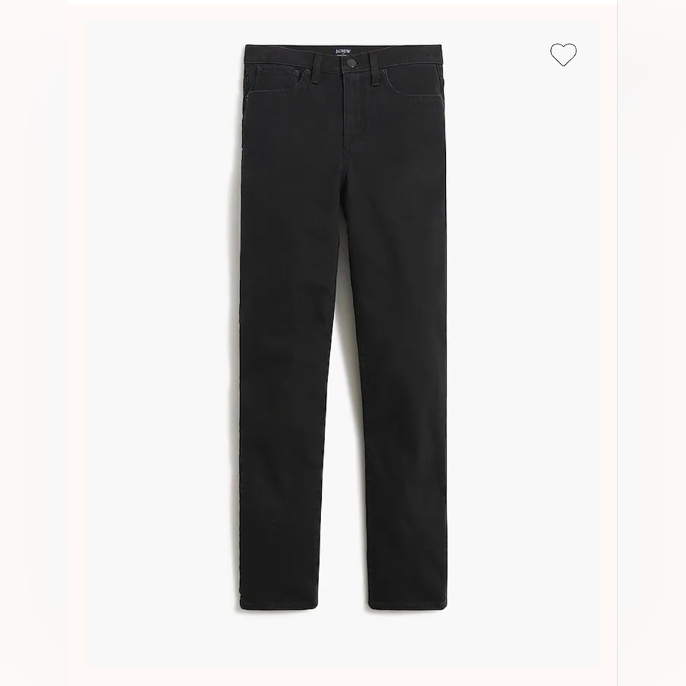 J. Crew Factory Essential Straight Black Jean In All Day Stretch